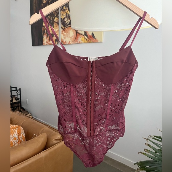 Free People Night Rhythm Lace Bodysuit - Picture 2 of 4